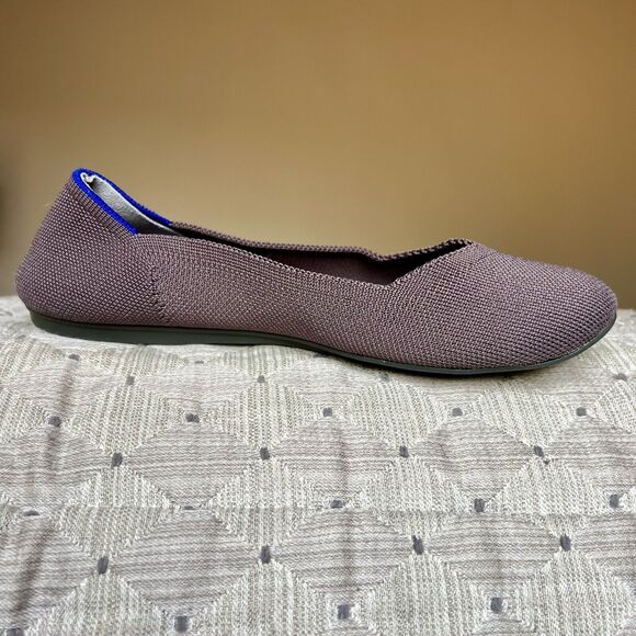 Rothy's The Flat Mink Brown Stretch Fabric Round Toe Ballet Flat Shoes Women 8.5 - Picture 3 of 16